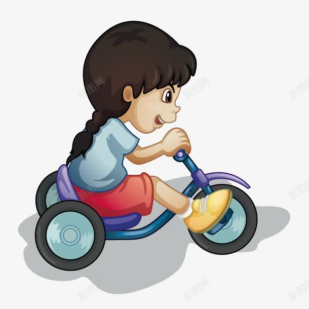 骑单车的小女孩png免抠素材_88icon https://88icon.com 可爱女孩 可爱的女孩 小朋友 手绘女孩 矢量女孩 骑单车的女孩