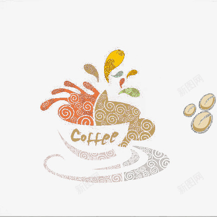 休闲创意咖啡png免抠素材_88icon https://88icon.com 休闲 创意 咖啡 彩色