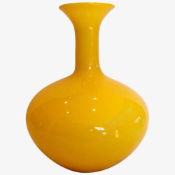 黄色长迳口瓶子装饰素材