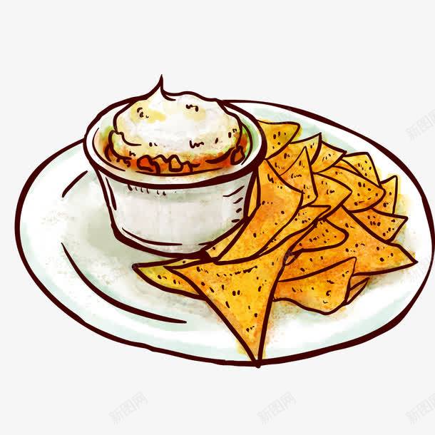 手绘的盘子里的食物png免抠素材_88icon https://88icon.com 墨西哥食物 早餐 盘子里 美食 食物 餐厅