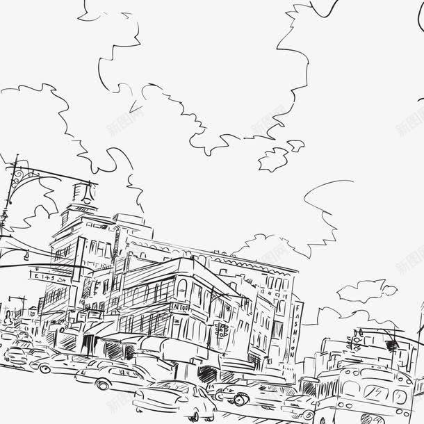 卡通手绘城市剪影png免抠素材_88icon https://88icon.com 剪影 卡通 城市 手绘