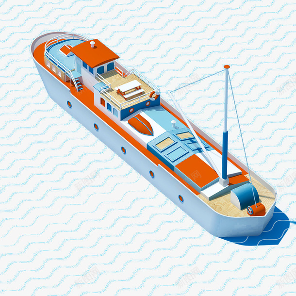 手绘轮船海洋图案png免抠素材_88icon https://88icon.com 创意图案 手绘轮船 海洋图案