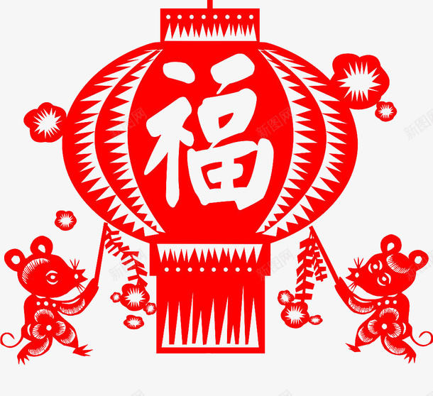 提灯笼剪纸png免抠素材_88icon https://88icon.com 剪纸 大红灯笼 提灯笼 灯笼剪纸 红灯笼