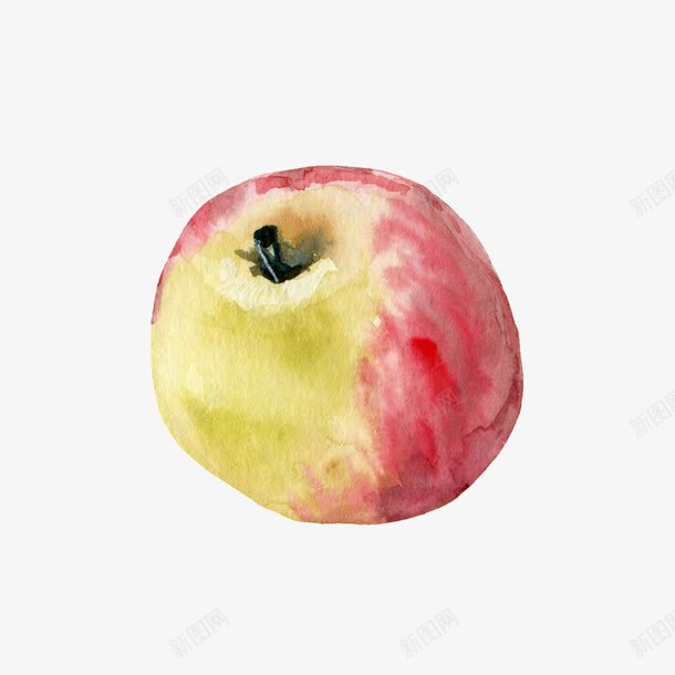 手绘水彩水果苹果png免抠素材_88icon https://88icon.com 手绘 水彩 水果 绘画 苹果