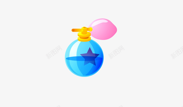 蓝色卡通瓶子矢量图ai免抠素材_88icon https://88icon.com 五角星 卡通 瓶子 蓝色 矢量图