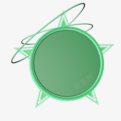 绿色活动元素圆盘星星素材