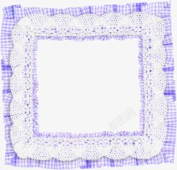 紫色花纹花布框素材