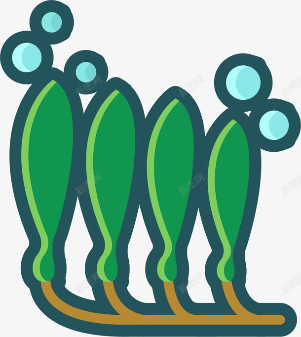 并排墨绿色海草png免抠素材_88icon https://88icon.com 卡通海草 卡通风格 墨绿色 并排 植物 矢量海草