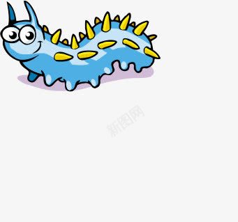卡通毛毛虫蓝宝png免抠素材_88icon https://88icon.com 卡通 毛毛虫 蓝宝
