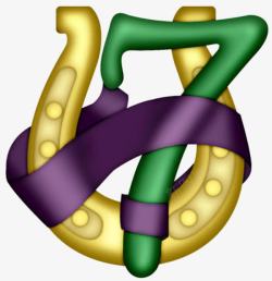 绸带数字U形和数字高清图片