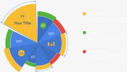 手绘扇形图素材