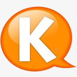 橙色气泡字母k素材