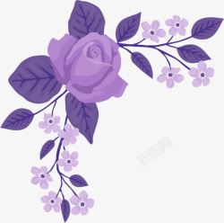 紫色唯美异域小花浪漫素材