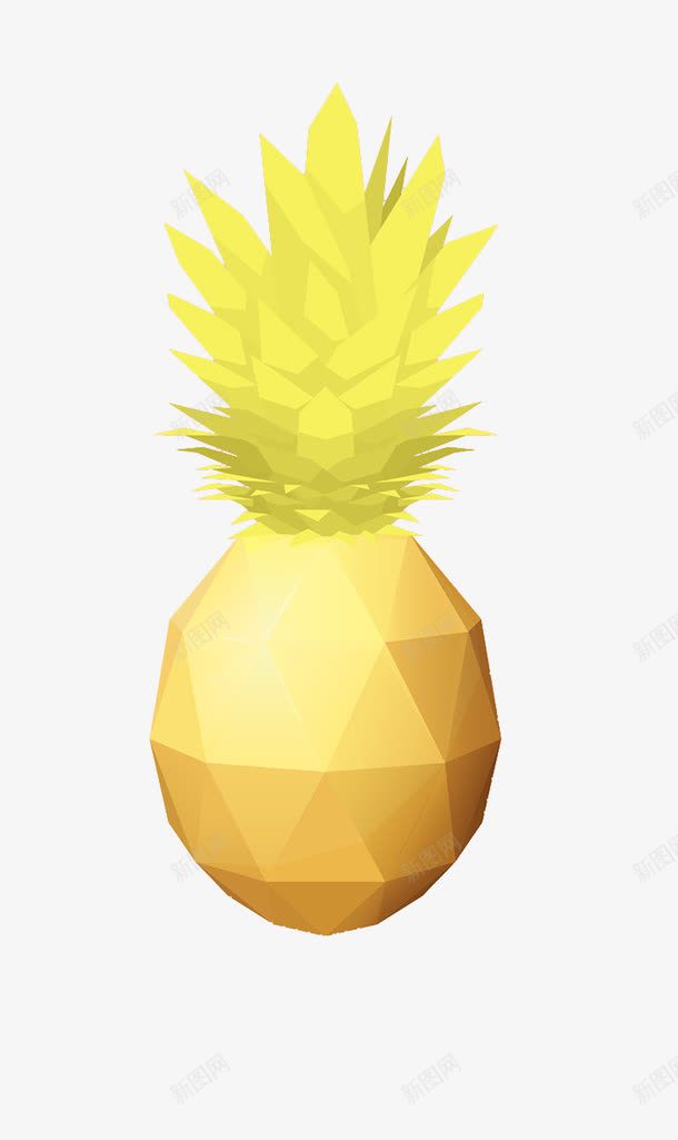 黄色菠萝图案png免抠素材_88icon https://88icon.com 美丽的菠萝 菠萝图案 黄色的菠萝