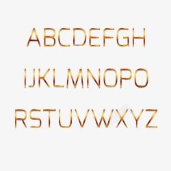 金色质感字母素材