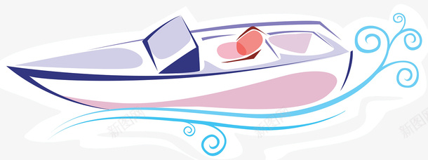 文案背景装饰图小型游艇图标图标