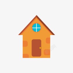 橙色的小屋素材