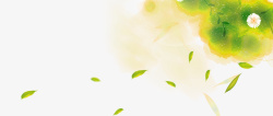 绿色中国风树叶装饰图案素材
