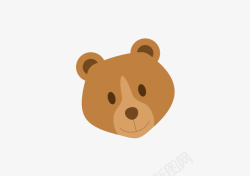 棕色的熊头矢量图素材