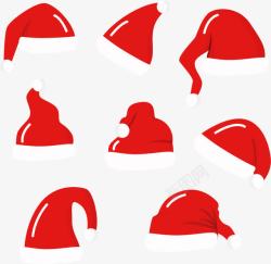 8个红色圣诞帽素材