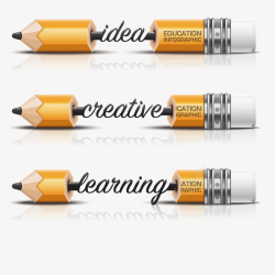 铅笔创意图案商务矢量图素材