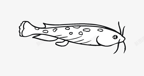 冰鲜鱼手绘鱼图标图标