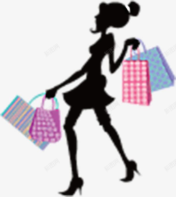 购物女孩png免抠素材_88icon https://88icon.com 买东西 美女 购物 购物女孩 购物袋 逛街女孩