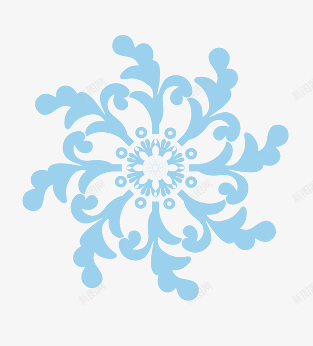 手绘旋风雪花png免抠素材_88icon https://88icon.com png图形 手绘 蓝色 装饰 雪花