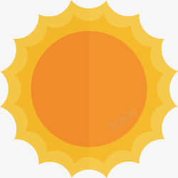 金色夏季太阳矢量图素材