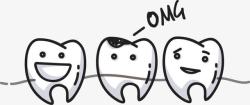 卡通搞怪牙齿素材