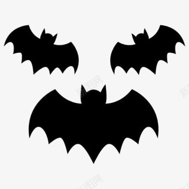 万圣节蝙蝠幽灵图标图标