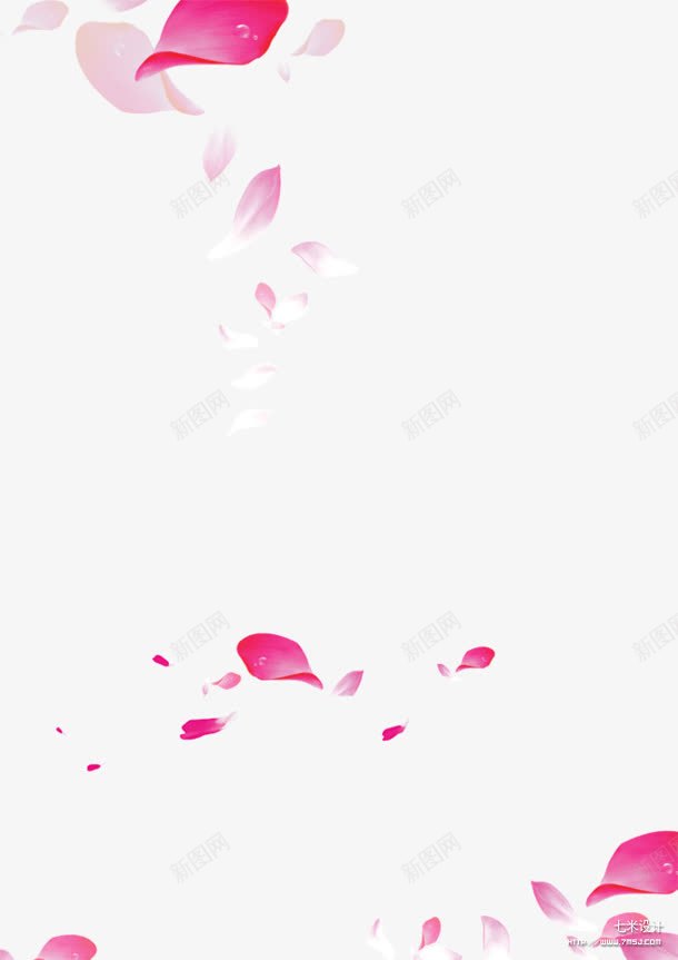 红色花瓣漂落png免抠素材_88icon https://88icon.com 素材 红色 花瓣