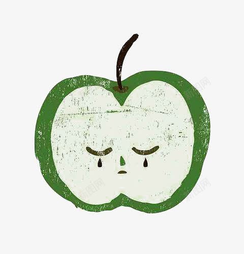 创意苹果png免抠素材_88icon https://88icon.com 卡通 哭泣 复古 手绘 插画 苹果