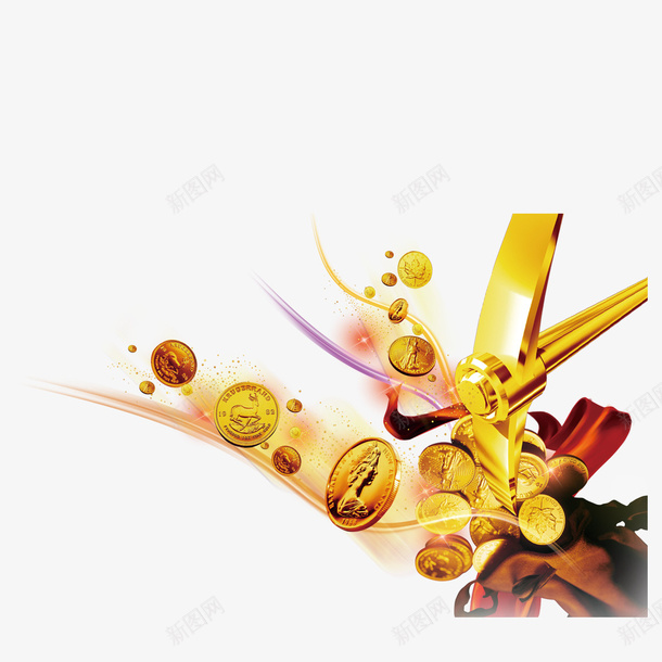 漂浮的金币图png免抠素材_88icon https://88icon.com 创意 卡通手绘 商务 水彩 漂浮 金币 金色 金融