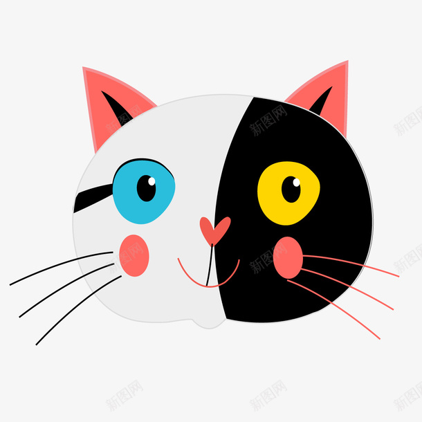 手绘猫头png免抠素材_88icon https://88icon.com 动物 手绘 猫头 矢量装饰 装饰 装饰画