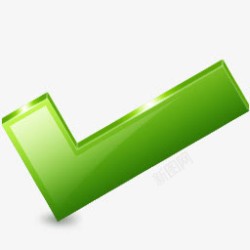 绿色对号卡通素材