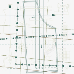 服装切割线EPS矢量图素材