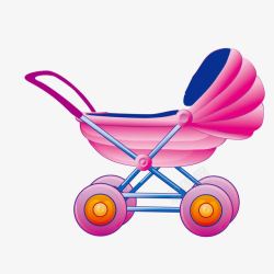 粉色婴儿车素材