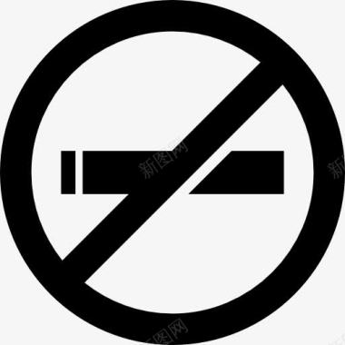 不吸烟的圆形标志图标图标