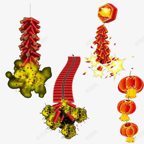 新年鞭炮大红色png免抠素材_88icon https://88icon.com 中国风 新年 红色 鞭炮