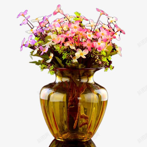 玻璃花瓶里的植物花png免抠素材_88icon https://88icon.com 植物 玻璃 花 花瓶