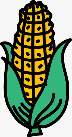卡通玉米素材