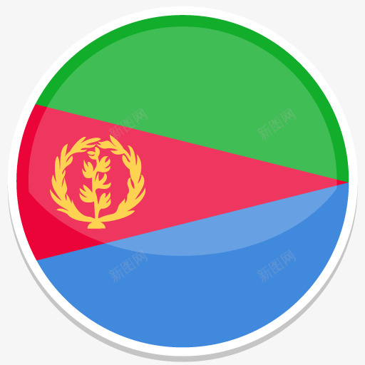 厄立特里亚平圆世界国旗图标集png免抠素材_88icon https://88icon.com eritrea 厄立特里亚