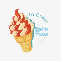 冰淇淋图案矢量图素材