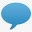 蓝色的聊天气泡图标icon图标