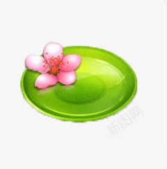 绿色果盘png免抠素材_88icon https://88icon.com 果盘 桃花 绿色