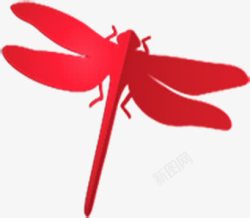 红色蜻蜓图素材