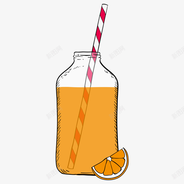 黄色的饮料瓶png免抠素材_88icon https://88icon.com png图形 吸管 水果 装饰 食物 饮料瓶