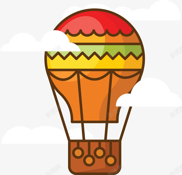 一个彩色卡通热气球矢量图eps免抠素材_88icon https://88icon.com 一个彩色热气球 卡通热气球 彩色 热气球 热气球PNG 矢量热气球 矢量图