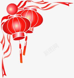 梅花下的灯笼png免抠素材_88icon https://88icon.com 喜气 漂亮 红